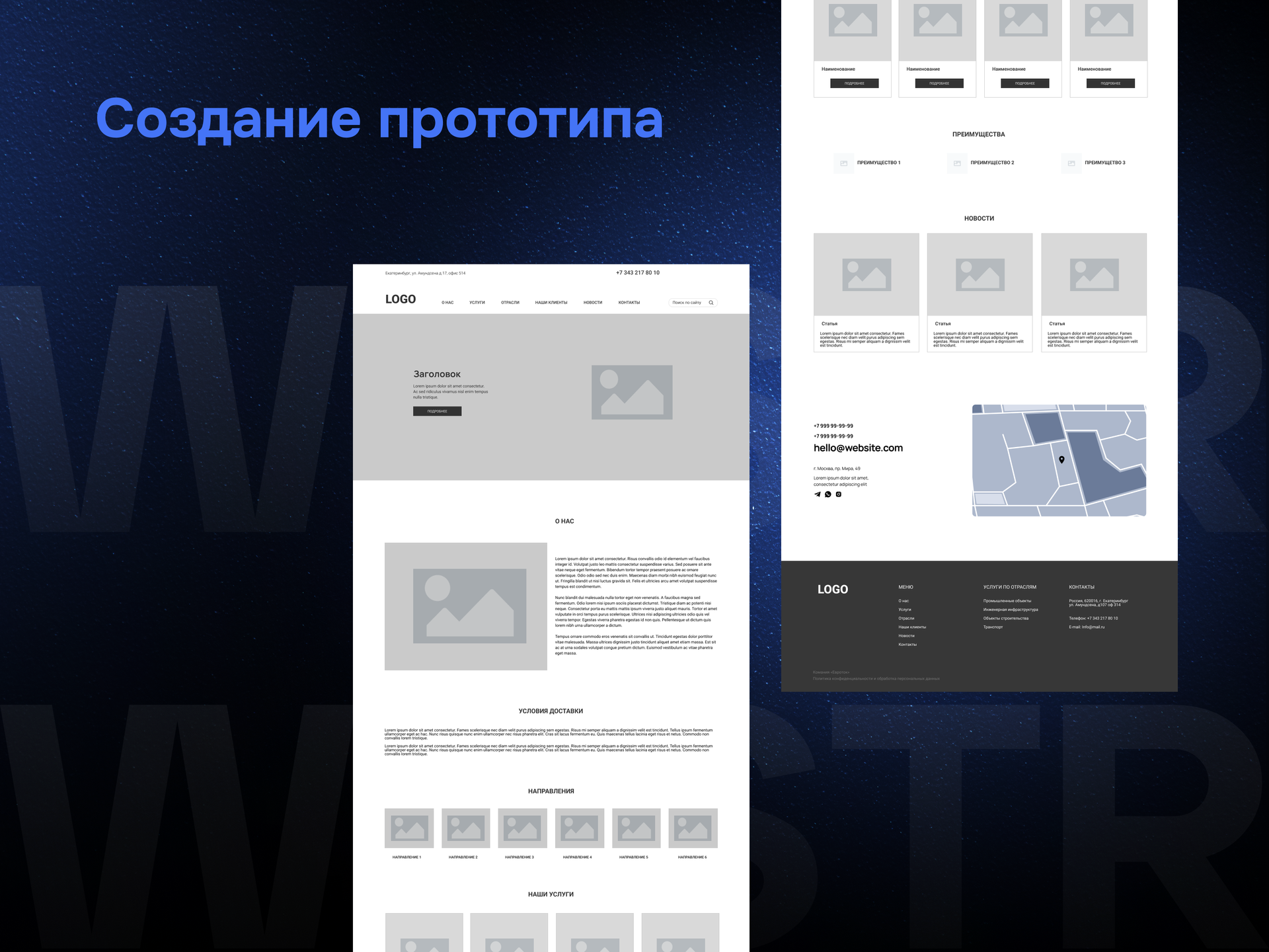 Создание прототипа для проекта «Евроток»